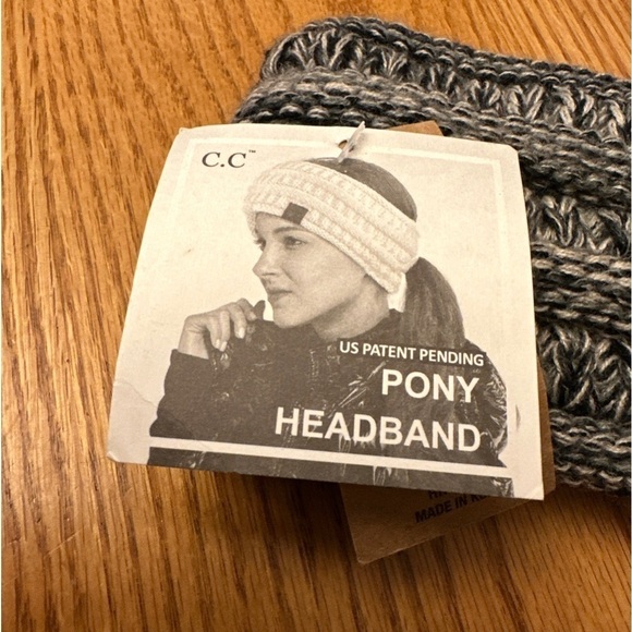C.C Accessories - C. C ponytail headband ear warmer NWT gray